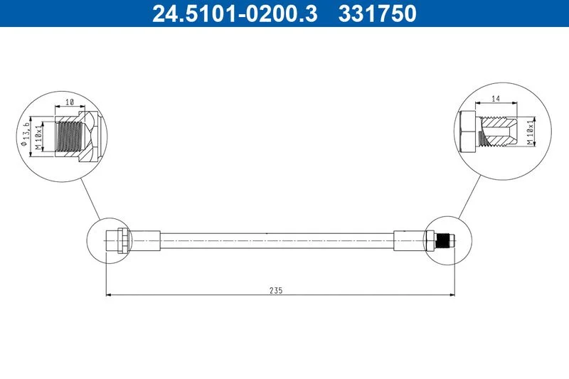 Stabdžių žarnelė ATE 24.5101-0200.3