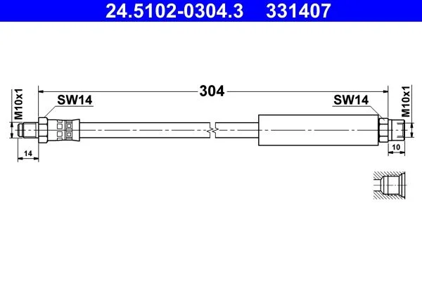 Stabdžių žarnelė ATE 24.5102-0304.3