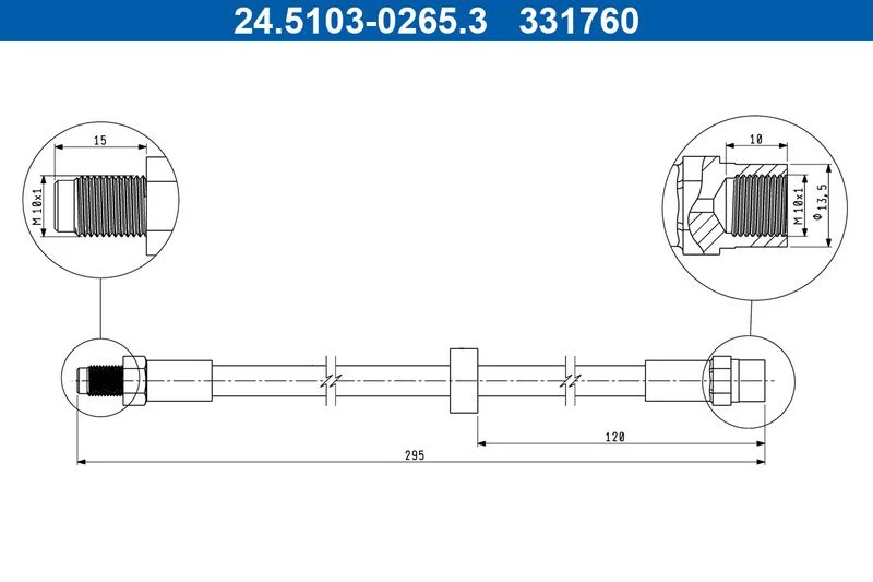 Stabdžių žarnelė ATE 24.5103-0265.3