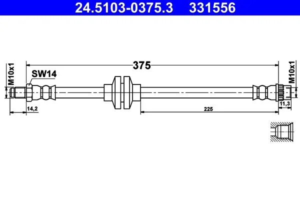 Stabdžių žarnelė ATE 24.5103-0375.3