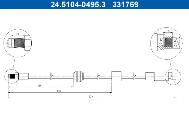 Stabdžių žarnelė ATE 24.5104-0495.3