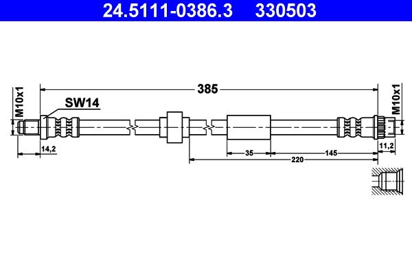 Brake Hose ATE 24.5111-0386.3