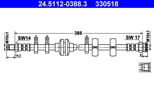 Brake Hose ATE 24.5112-0388.3