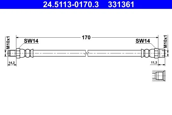 Stabdžių žarnelė ATE 24.5113-0170.3