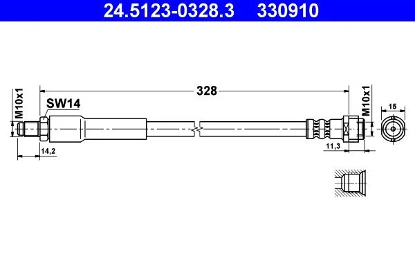 Stabdžių žarnelė ATE 24.5123-0328.3