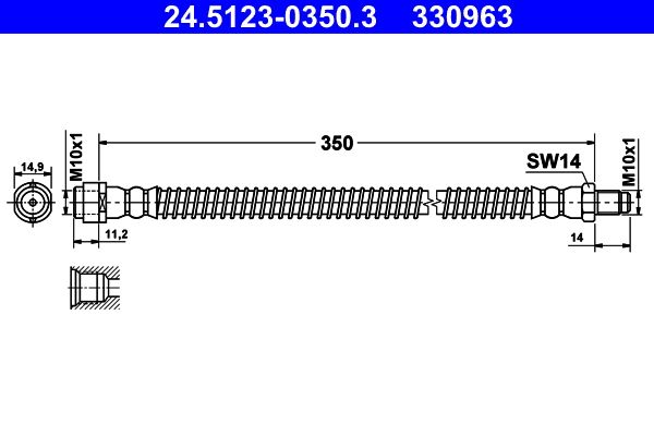 Гальмівний шланг ATE 24.5123-0350.3