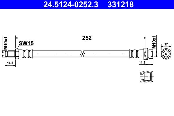 Stabdžių žarnelė ATE 24.5124-0252.3