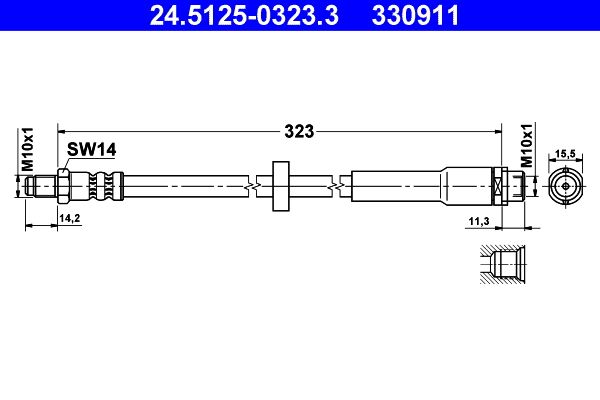 Brake Hose ATE 24.5125-0323.3