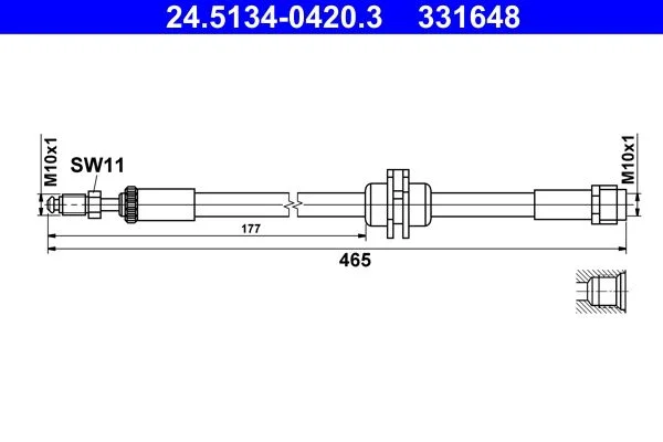 Stabdžių žarnelė ATE 24.5134-0420.3