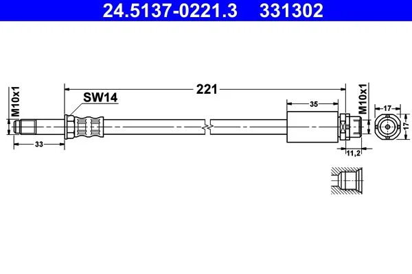Stabdžių žarnelė ATE 24.5137-0221.3