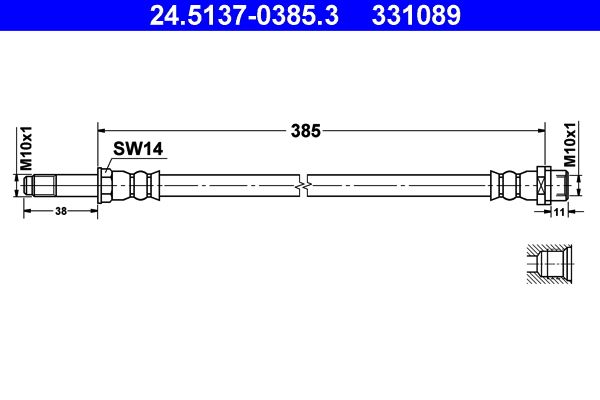 Brake Hose ATE 24.5137-0385.3