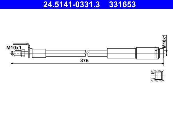 Brake Hose ATE 24.5141-0331.3