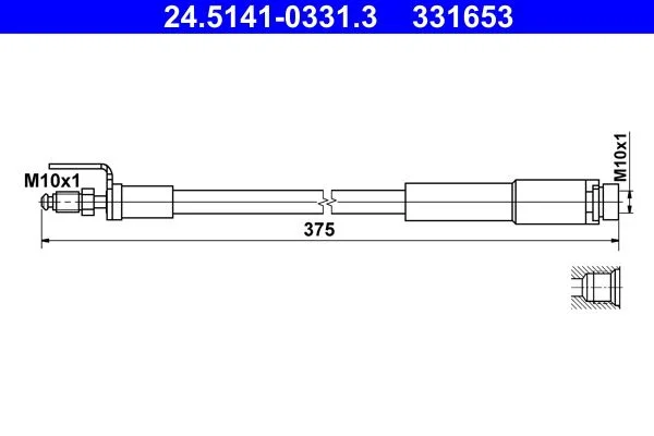 Stabdžių žarnelė ATE 24.5141-0331.3