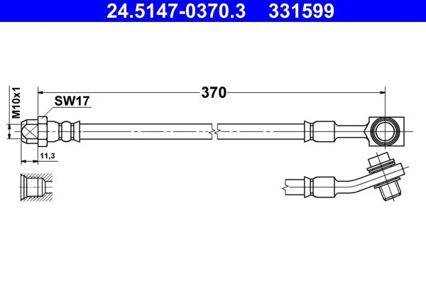 Stabdžių žarnelė ATE 24.5147-0370.3