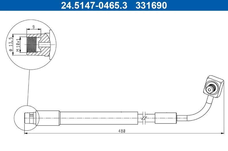 Stabdžių žarnelė ATE 24.5147-0465.3