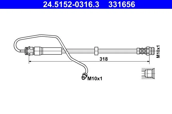 Stabdžių žarnelė ATE 24.5152-0316.3