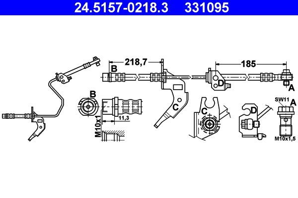 Brake Hose ATE 24.5157-0218.3