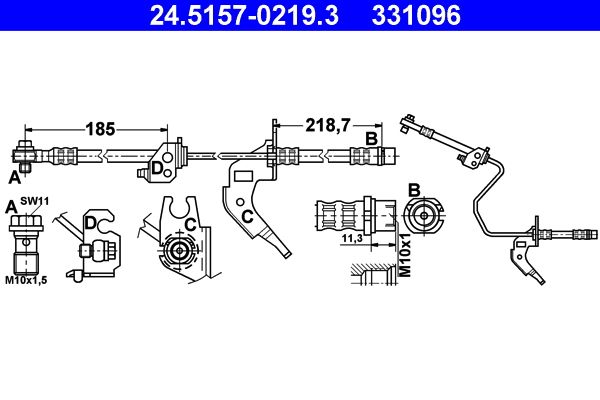 Brake Hose ATE 24.5157-0219.3