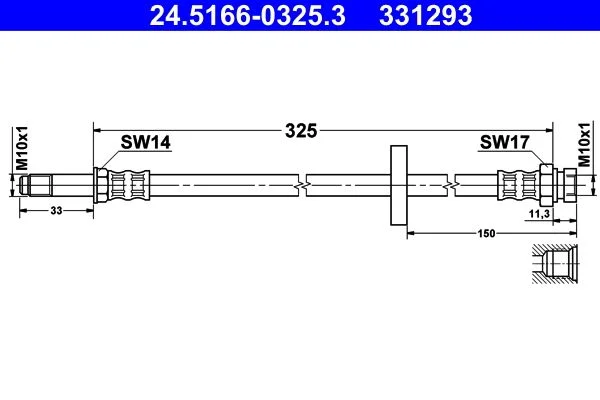 Stabdžių žarnelė ATE 24.5166-0325.3