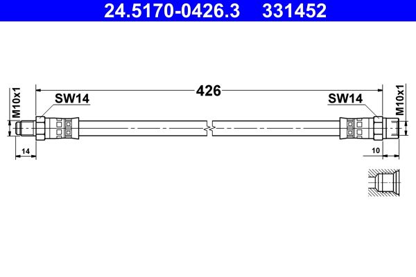 Гальмівний шланг ATE 24.5170-0426.3