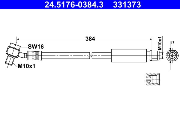 Brake Hose ATE 24.5176-0384.3