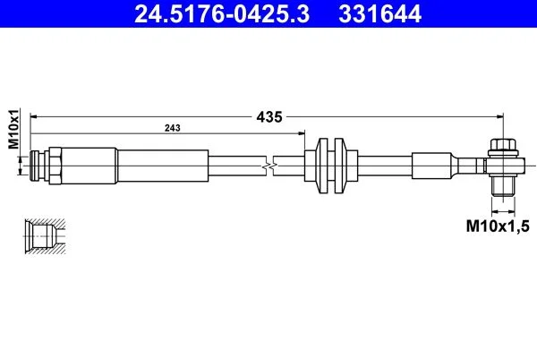 Stabdžių žarnelė ATE 24.5176-0425.3