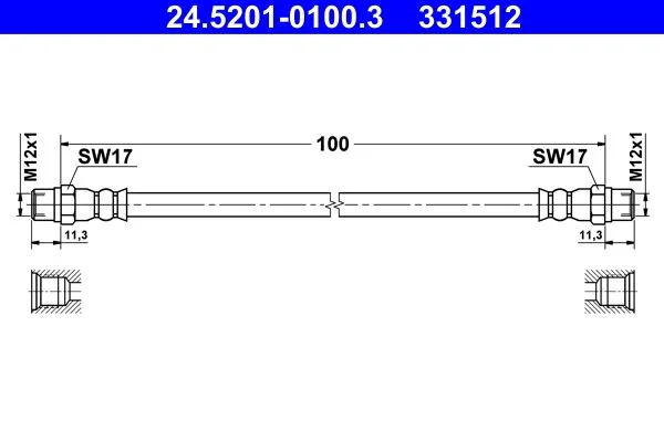 Stabdžių žarnelė ATE 24.5201-0100.3