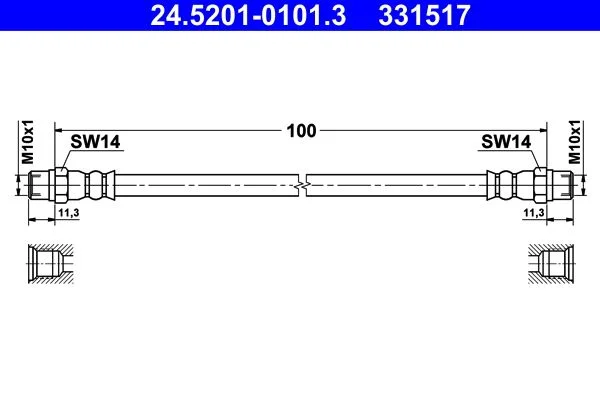 Stabdžių žarnelė ATE 24.5201-0101.3