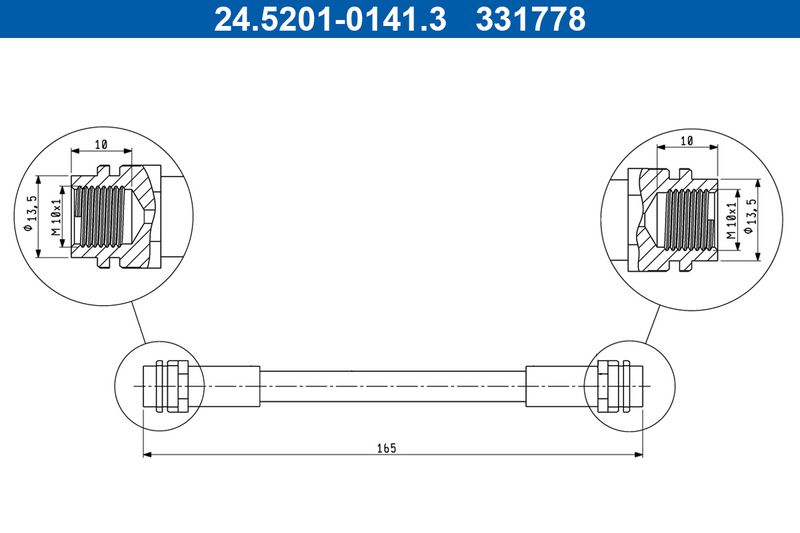 Brake Hose ATE 24.5201-0141.3