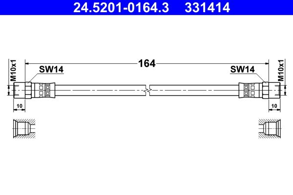 Brake Hose ATE 24.5201-0164.3