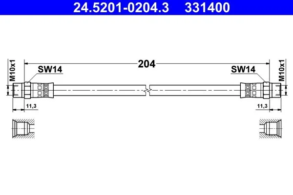 Stabdžių žarnelė ATE 24.5201-0204.3