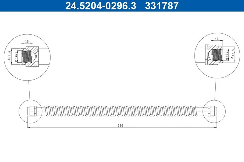 Stabdžių žarnelė ATE 24.5204-0296.3