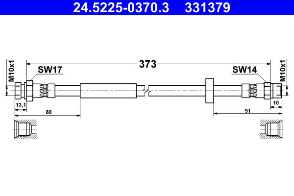 Гальмівний шланг ATE 24.5225-0370.3