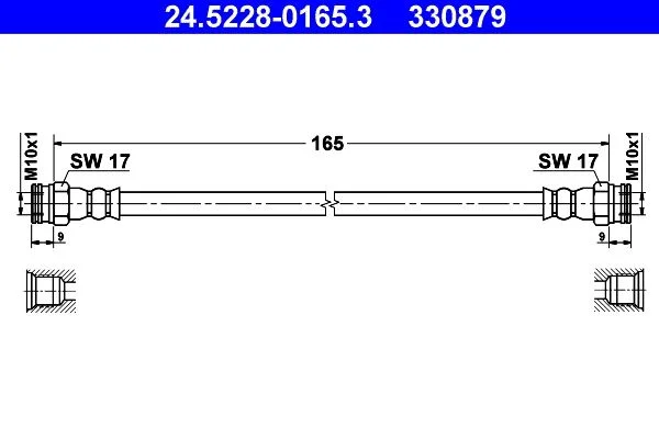 Stabdžių žarnelė ATE 24.5228-0165.3