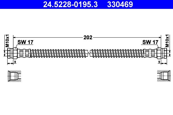 Stabdžių žarnelė ATE 24.5228-0195.3