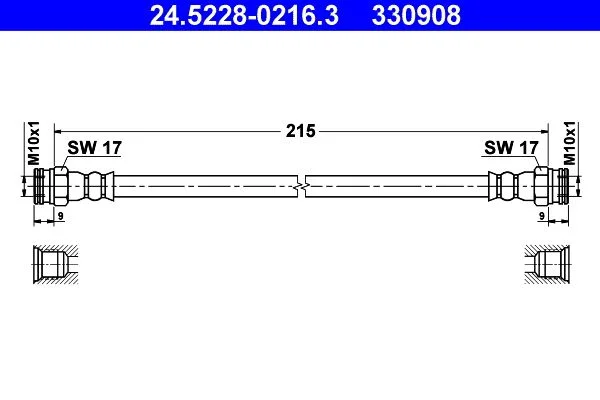 Stabdžių žarnelė ATE 24.5228-0216.3