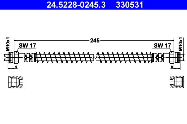 Brake Hose ATE 24.5228-0245.3