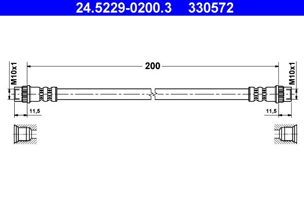 Brake Hose ATE 24.5229-0200.3