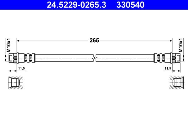 Brake Hose ATE 24.5229-0265.3