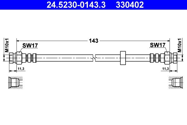 Brake Hose ATE 24.5230-0143.3