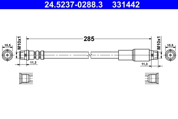 Brake Hose ATE 24.5237-0288.3