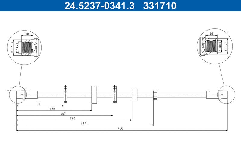 Brake Hose ATE 24.5237-0341.3