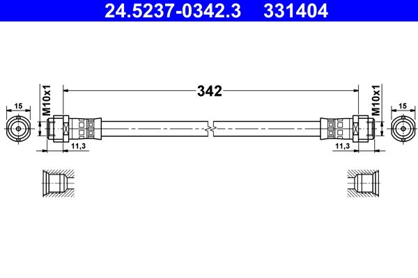 Гальмівний шланг ATE 24.5237-0342.3