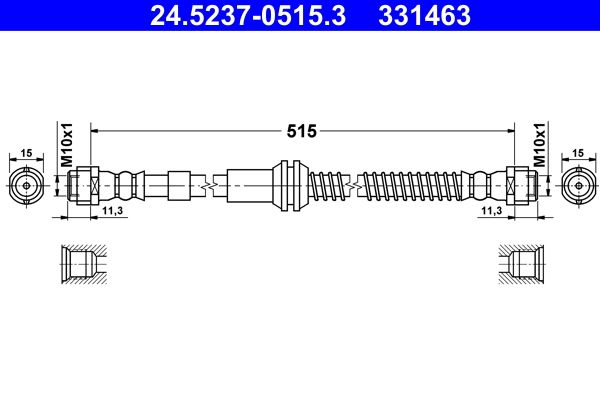 Гальмівний шланг ATE 24.5237-0515.3