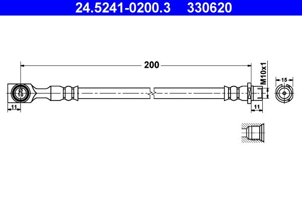 Гальмівний шланг ATE 24.5241-0200.3