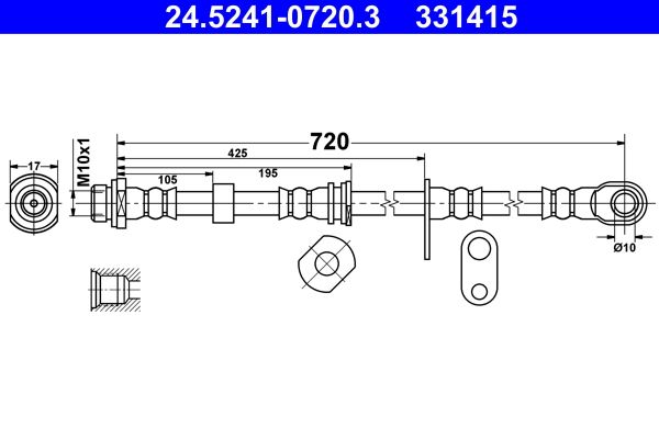 Brake Hose ATE 24.5241-0720.3