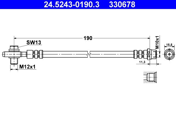 Brake Hose ATE 24.5243-0190.3