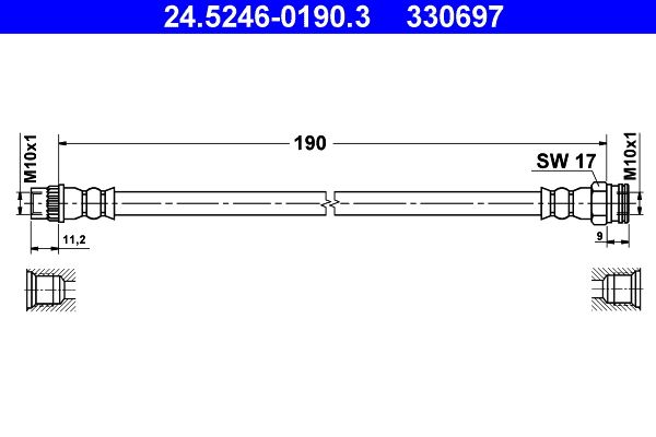 Brake Hose ATE 24.5246-0190.3