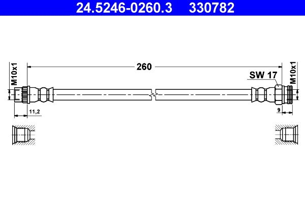 Гальмівний шланг ATE 24.5246-0260.3