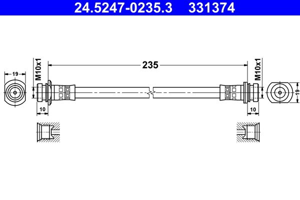 Гальмівний шланг ATE 24.5247-0235.3